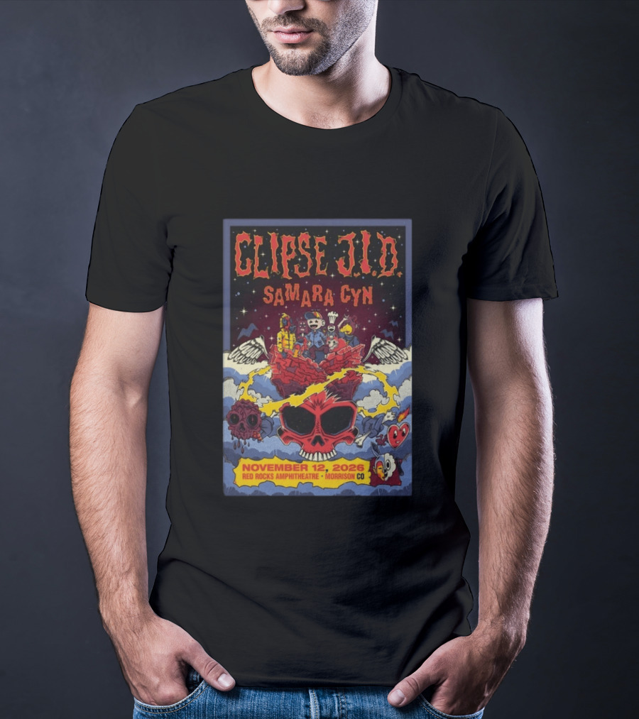 Clipse J.I.D Samara Cyn November 12 2026 Red Rocks Amphitheatre Morrison CO T-Shirt