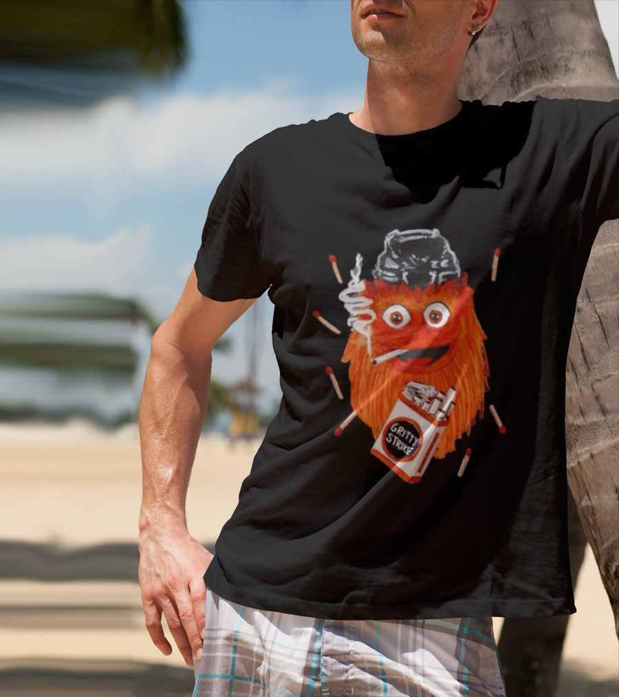 Gritty Strike Smoking Philadelphia Flyers Hockey 2026 T-Shirt