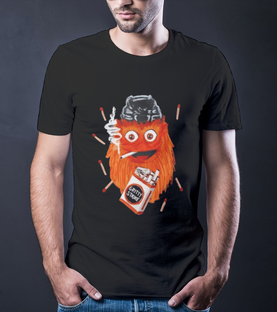 Gritty Strike Smoking Philadelphia Flyers Hockey 2026 T-Shirt