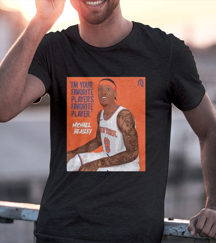 I'm Your Favorite Player's Favorite Player Michael Beasley New York Basketball Number 8 Tattoos Iconic Orange T-Shirt