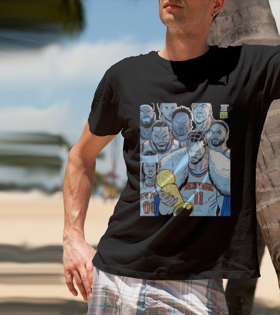 Jalen Brunson New York Knicks Invincible NBA Champions Cartoon T-Shirt