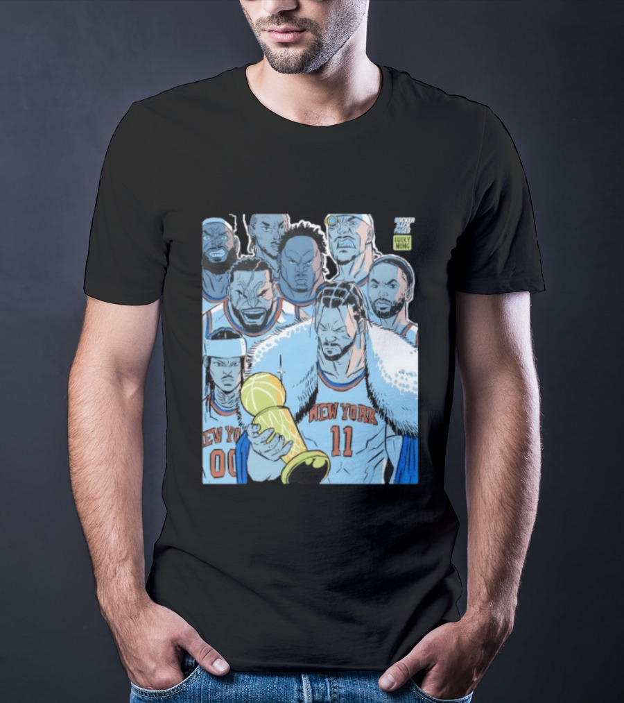 Jalen Brunson New York Knicks Invincible NBA Champions Cartoon T-Shirt