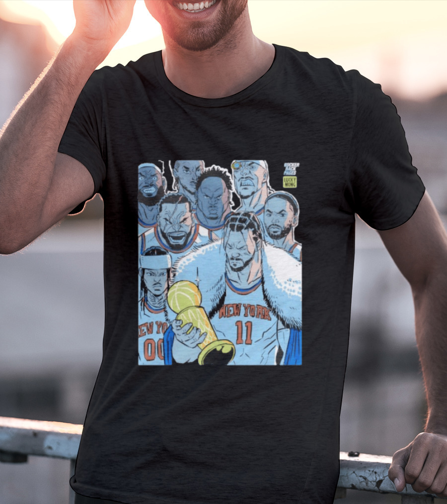 Jalen Brunson New York Knicks Invincible NBA Champions Cartoon T-Shirt