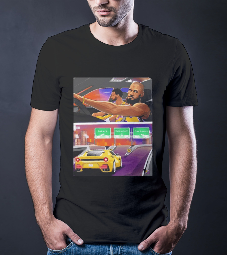 Lakers Lebron James Path: Retirement Versus Free Agency Decision Journey T-Shirt