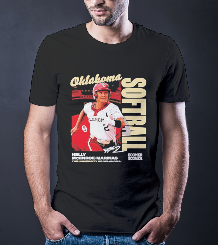 Nelly McEnroe Marinas #2 Oklahoma Sooners Softball Player T-Shirt