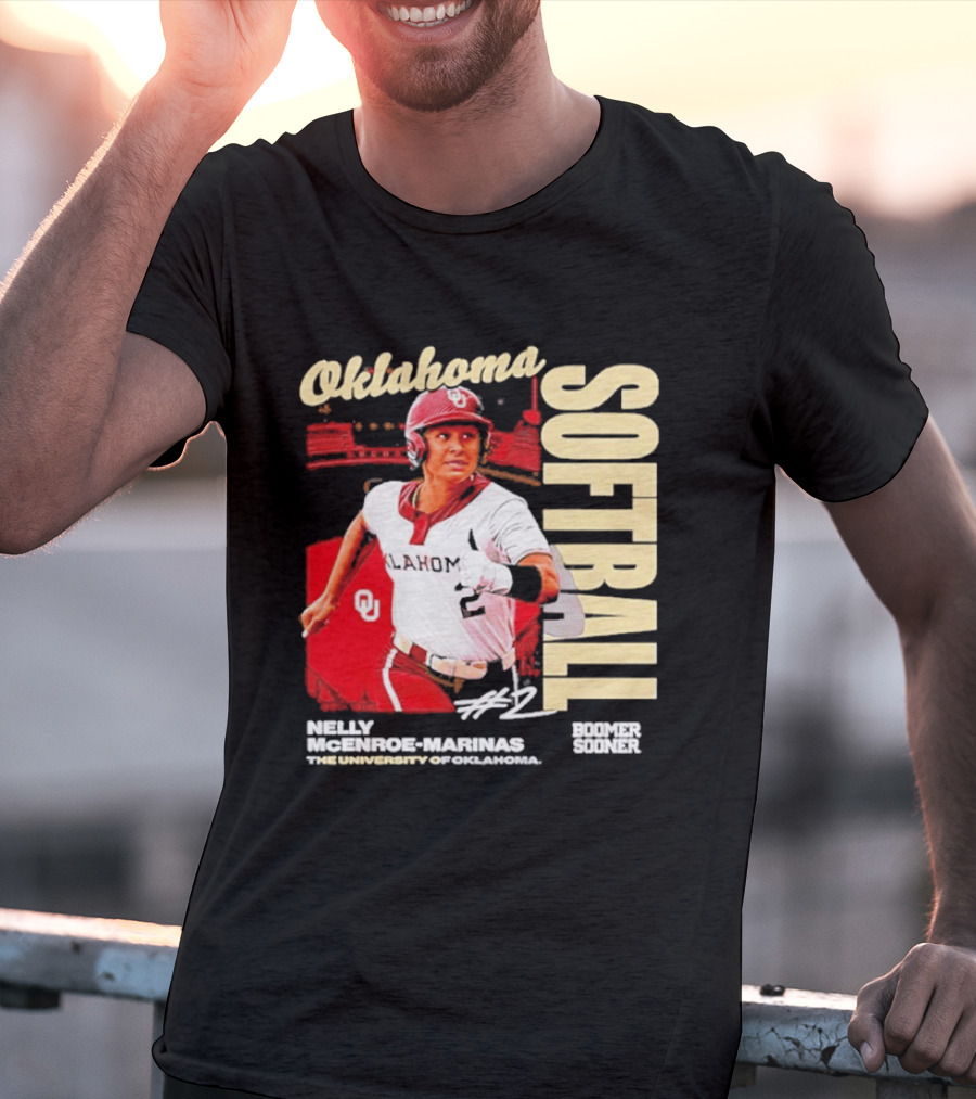 Nelly McEnroe Marinas #2 Oklahoma Sooners Softball Player T-Shirt