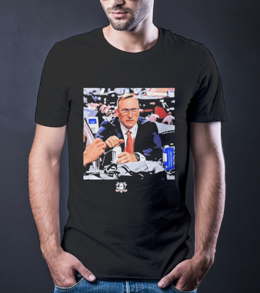 Pat Verbeek Anaheim Ducks General Manager Team Meeting Photo T-Shirt