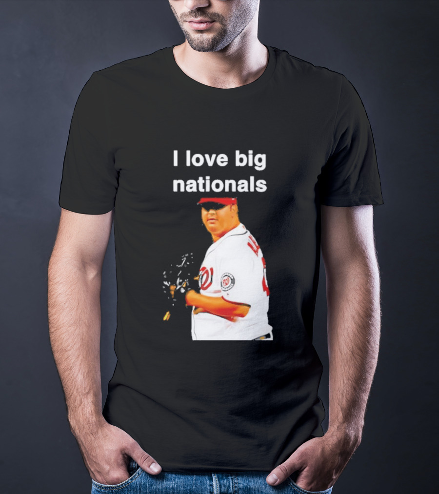 Todd Coffey Washington Nationals I Love Big Nationals White Jersey T-Shirt