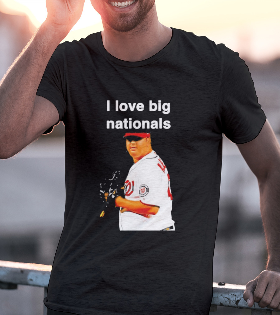 Todd Coffey Washington Nationals I Love Big Nationals White Jersey T-Shirt