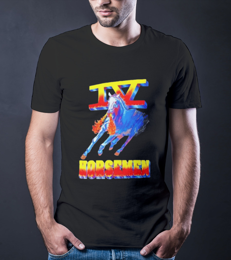 Four Horsemen WWE 90s IV Fiery Horse Retro Wrestling T-Shirt