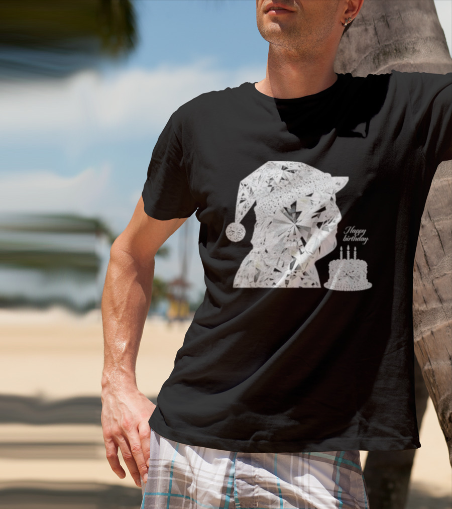 Happy Birthday Trump Diamond Wizard With Crystal Hat And Cake T-Shirt