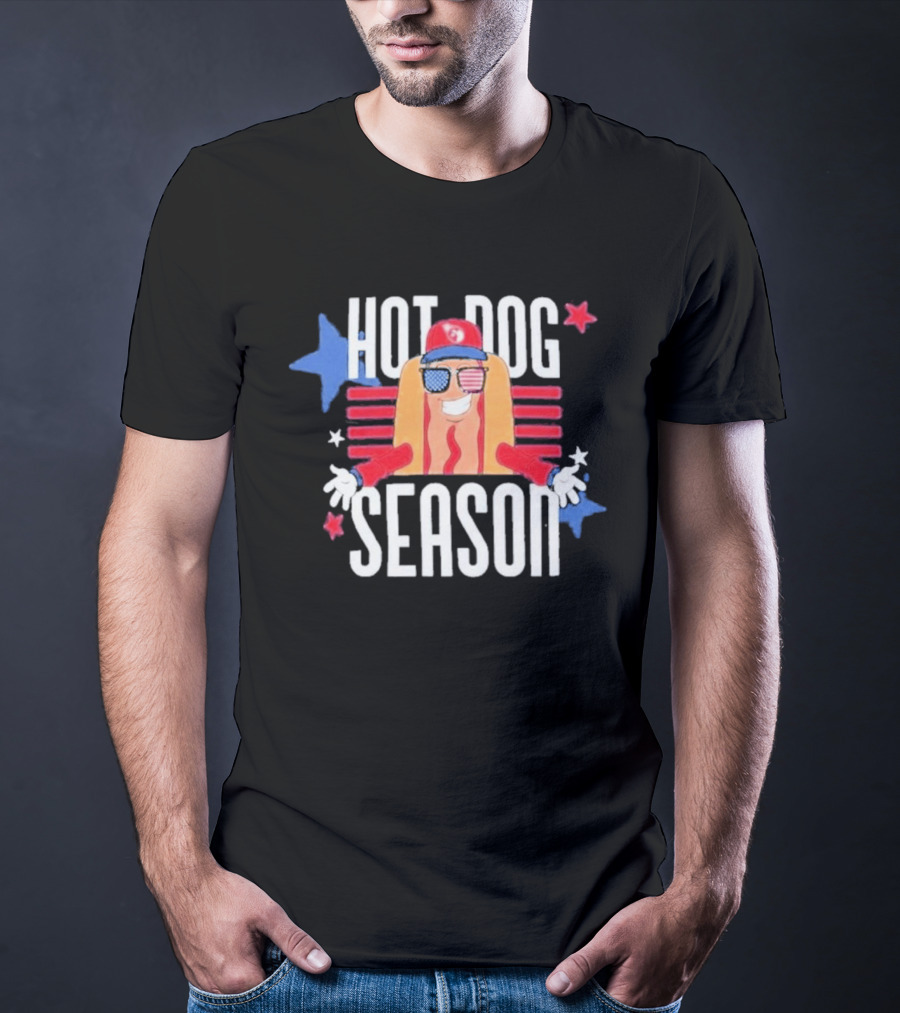Hot Dog Season Jarrett Allen Patriotic Fun T-Shirt