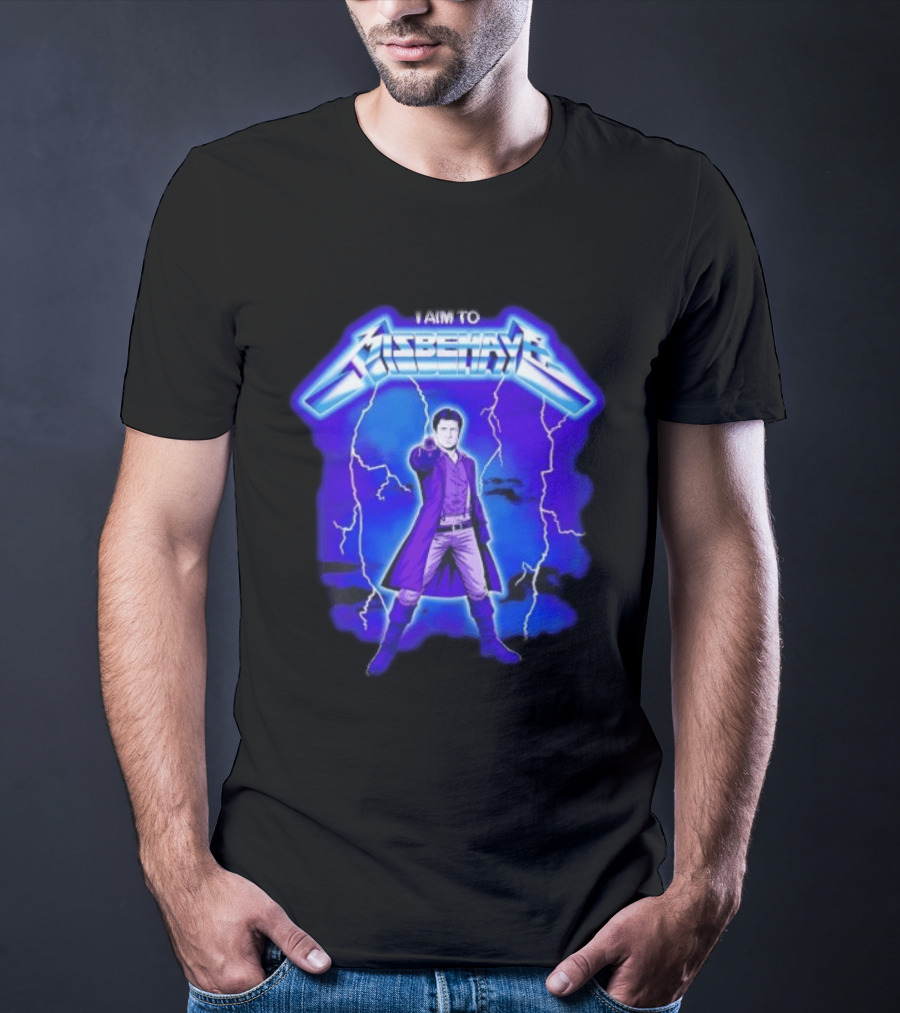 Firefly Malcolm Reynolds I Aim To Misbehave Electric T-Shirt