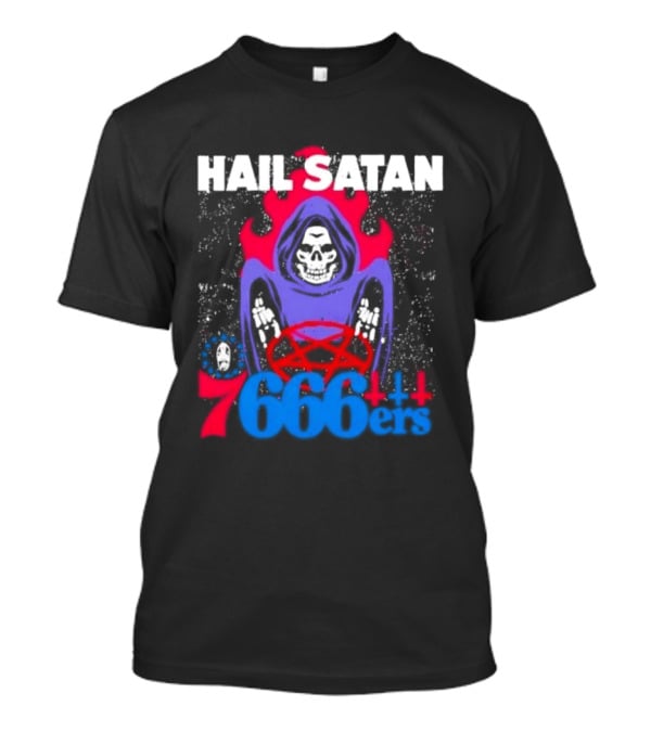 Hail Satan 76ers 666 Flame Creature T-Shirt