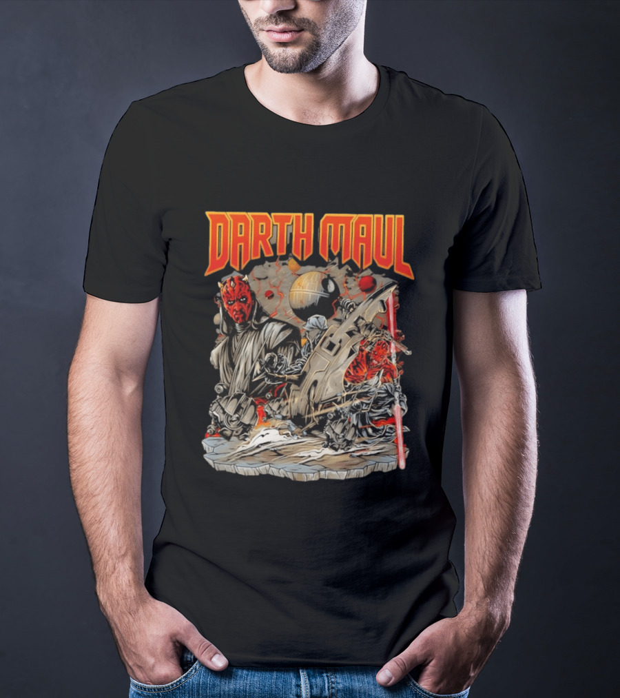 Darth Maul Star Wars Sith Lord Speedster Lightsaber Duel Scene T-Shirt