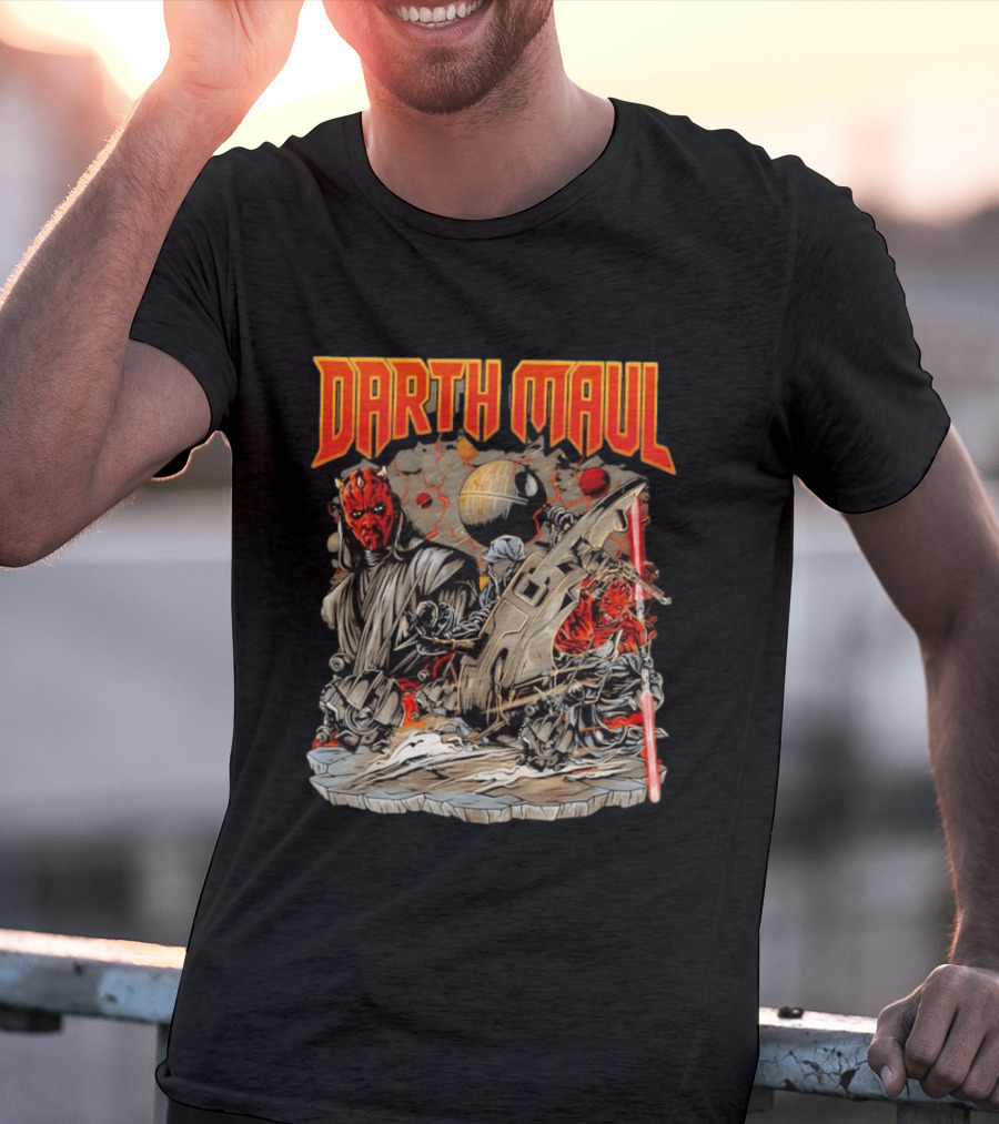 Darth Maul Star Wars Sith Lord Speedster Lightsaber Duel Scene T-Shirt