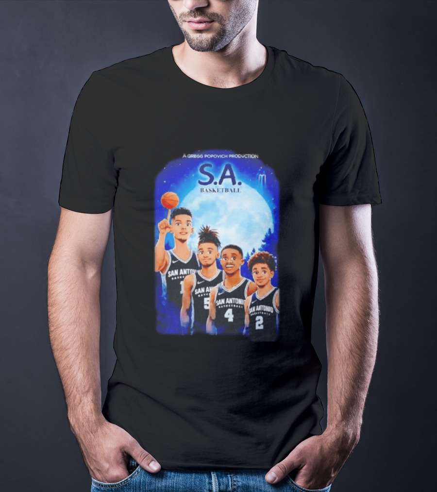 S.A. Basketball San Antonio Spurs A Gregg Popovich Production T-Shirt