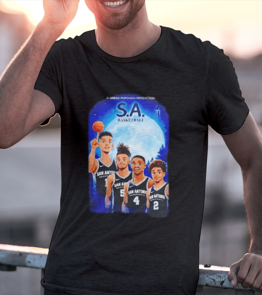 S.A. Basketball San Antonio Spurs A Gregg Popovich Production T-Shirt