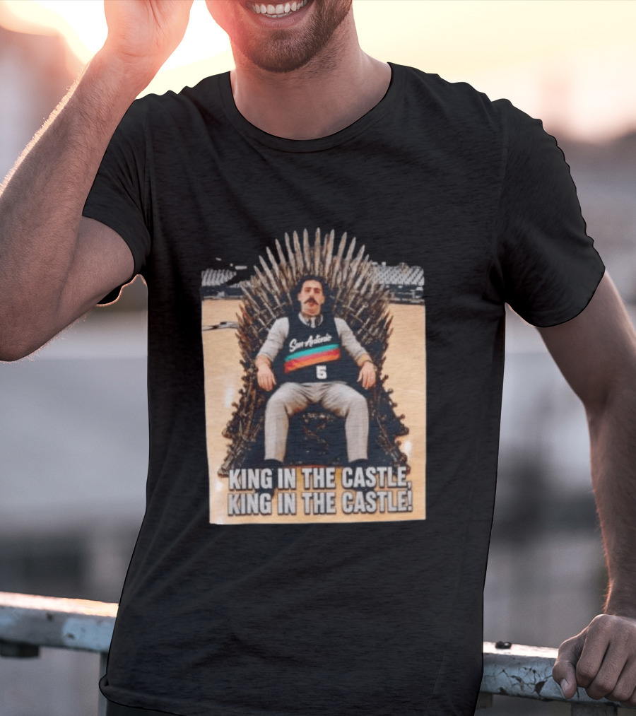 San Antonio Spurs King In The Castle Iron Throne T-Shirt