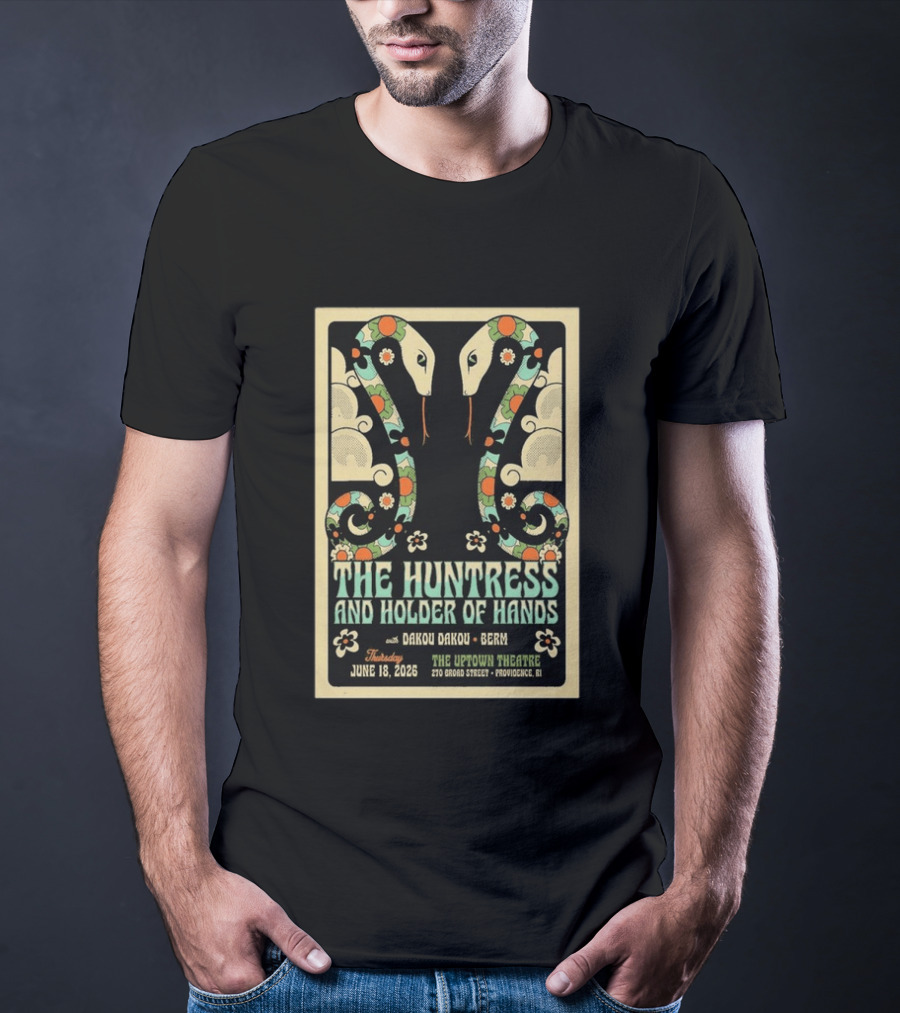 Thursday June 18 2026 The Huntress And Holder Of Hands Dakou Dakou Berm Uptown Theatre Providence RI T-Shirt