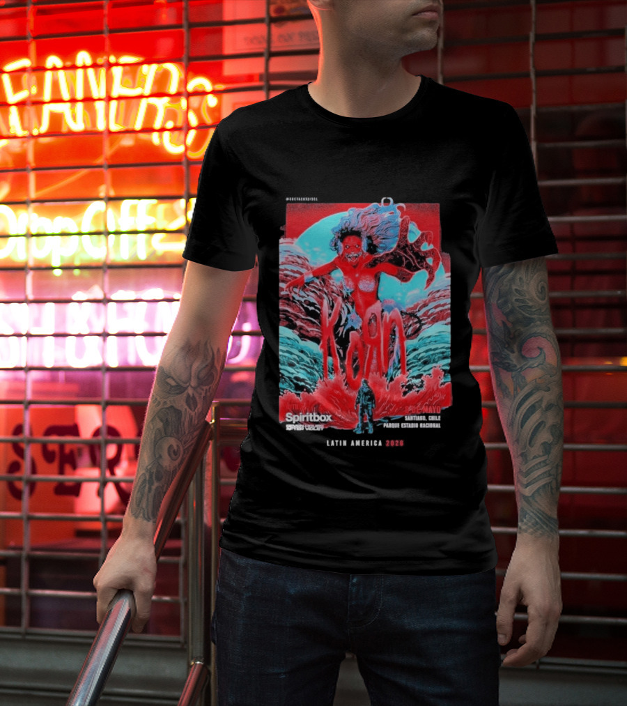 KoRn Santiago Chile Parque Estadio Bicentenario May 8 2026 With Spiritbox Latin America Event T-Shirt