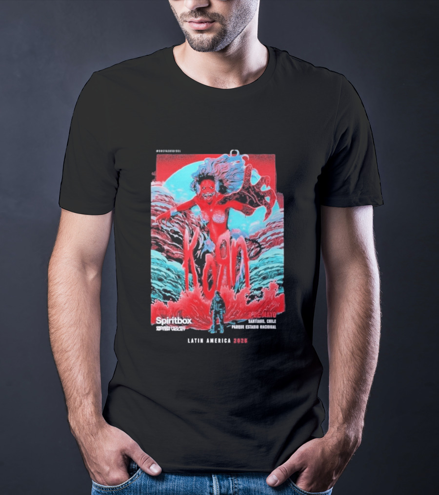 KoRn Santiago Chile Parque Estadio Bicentenario May 8 2026 With Spiritbox Latin America Event T-Shirt