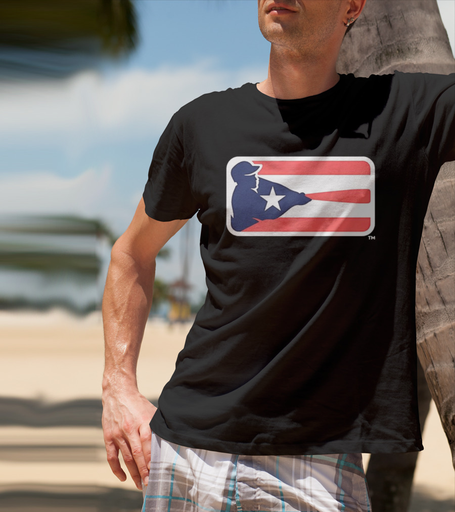 Liga De Béisbol Profesional Roberto Clemente MLB Puerto Rico Flag Baseball Player Star T-Shirt