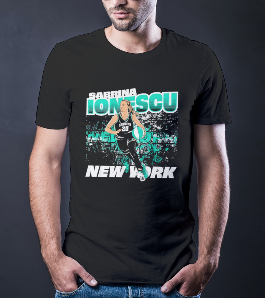 Sabrina Ionescu New York Liberty Street Ball WNBA T-Shirt