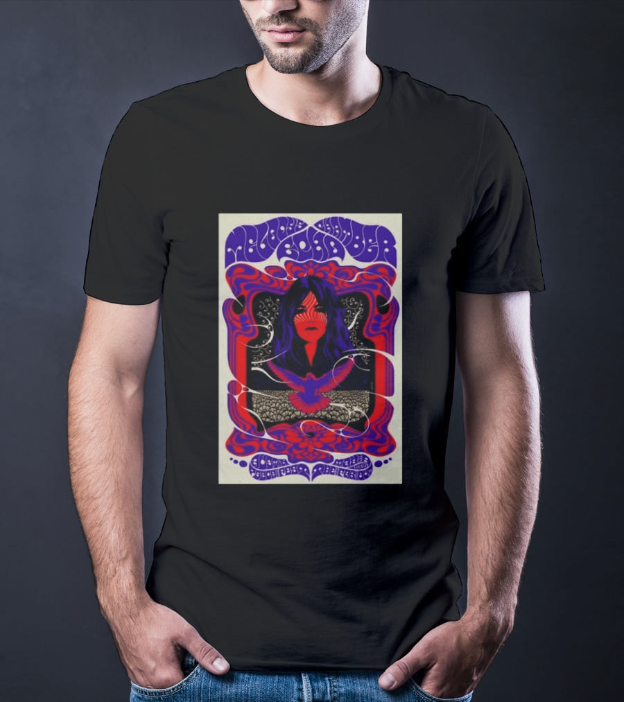Melody's Echo Chamber Austin Psych Fest 2026 May 9 Austin TX Psychedelic Art Red Purple Woman Bird T-Shirt