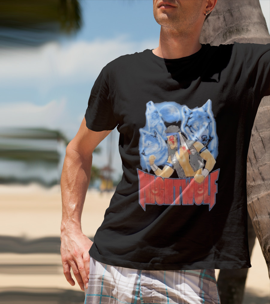 Nightwolf Mortal Kombat Klassic Ultimate MK3 Wolves Moonfighter T-Shirt