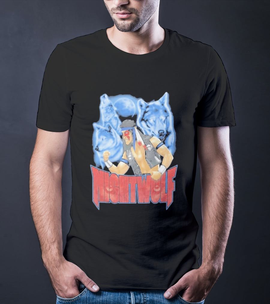 Nightwolf Mortal Kombat Klassic Ultimate MK3 Wolves Moonfighter T-Shirt
