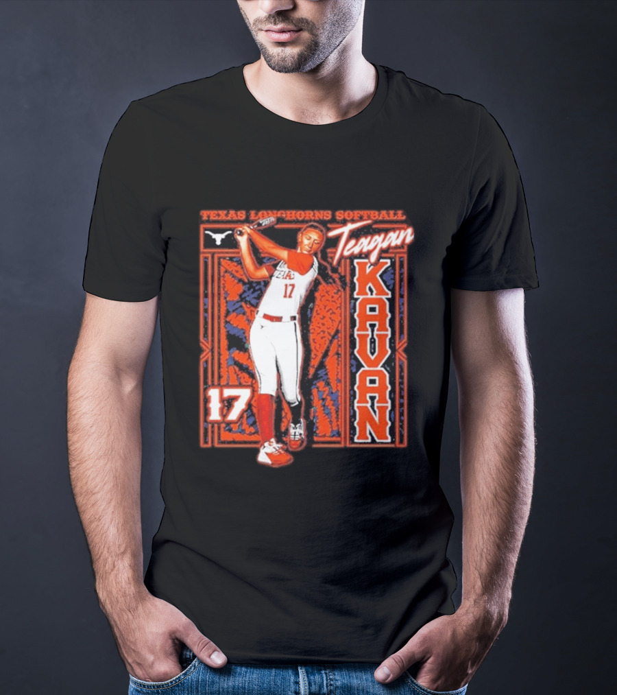 Teagan Kavan 17 Texas Longhorns Softball Team Player T-Shirt