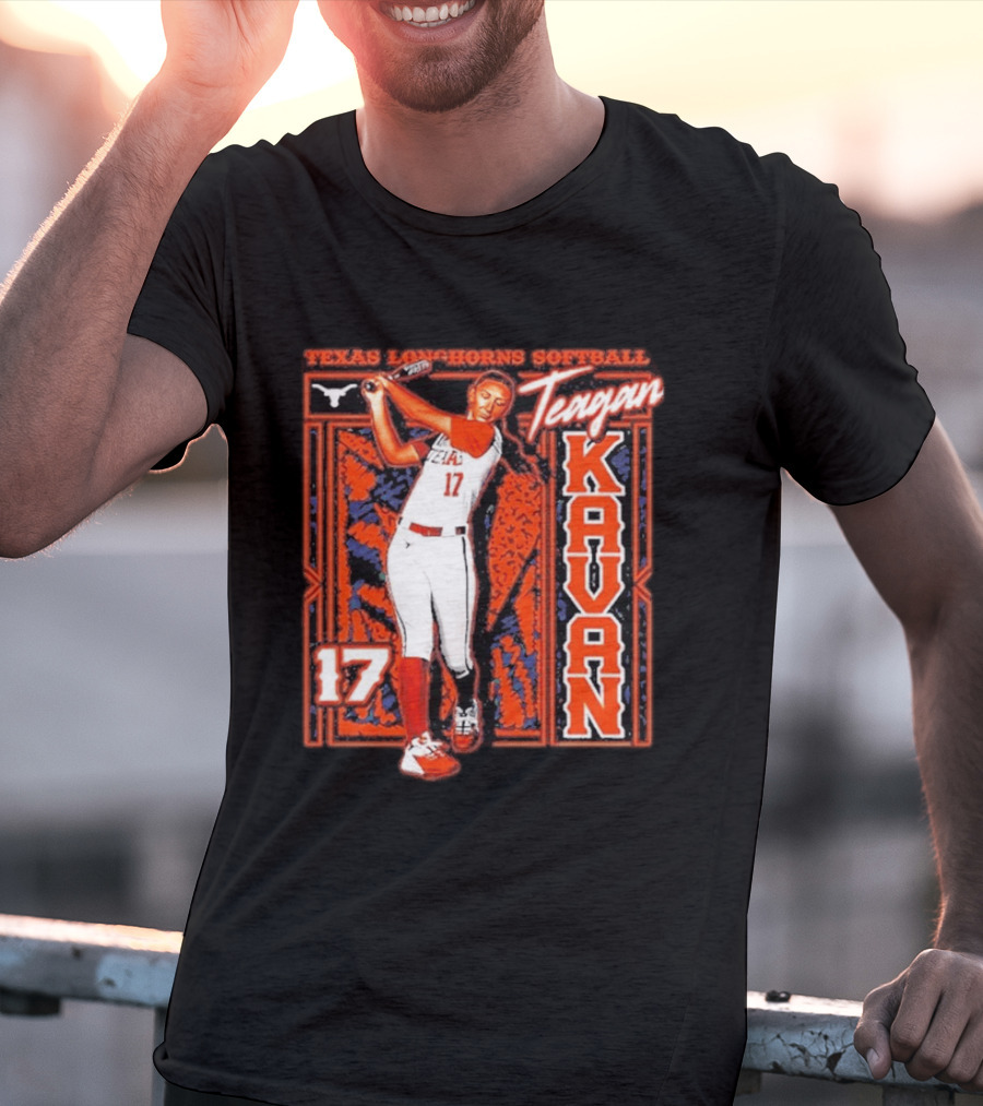 Teagan Kavan 17 Texas Longhorns Softball Team Player T-Shirt