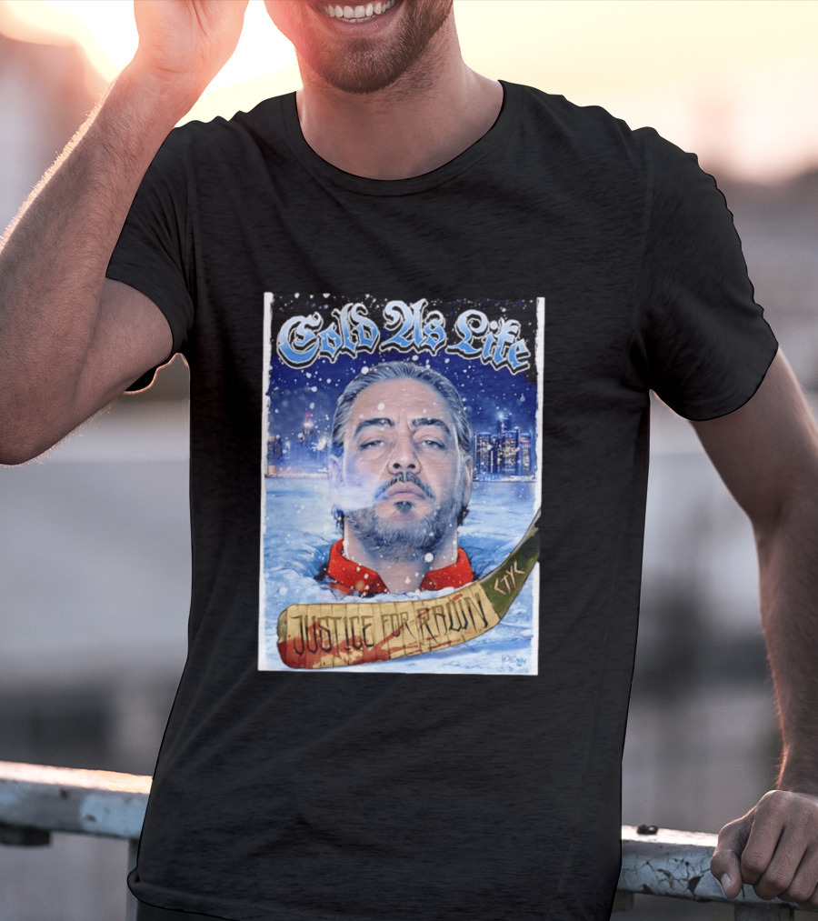 Justice For Pawn Cold As Life Cityscape Hockey Stick T-Shirt