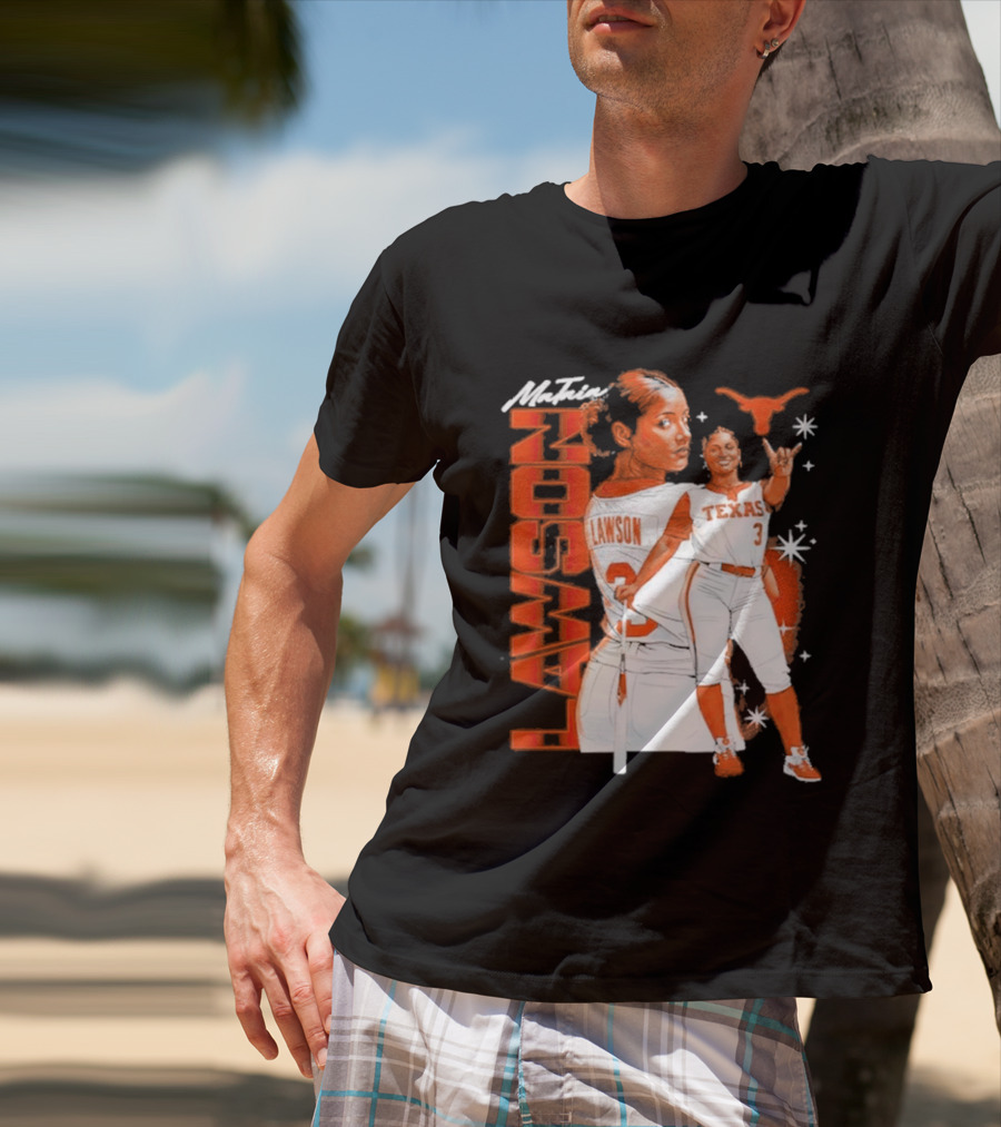 Mataia Lawson Texas Longhorns Softball Player Number 3 T-Shirt