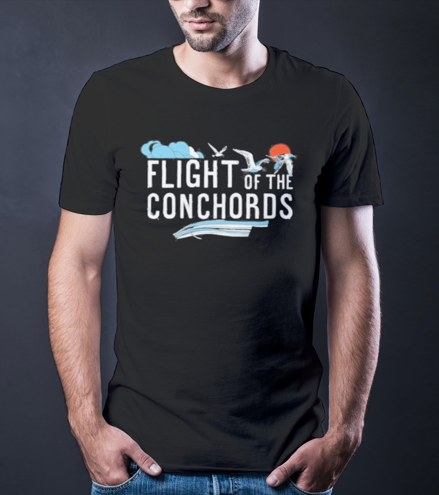 Flight Of The Conchords Tour Los Angeles CA May 9 10 2026 Seagulls Clouds Sun T-Shirt