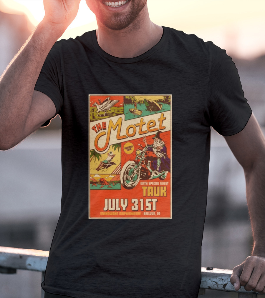 The Motet Summer Tour July 31st Mishawaka Amphitheatre Bellvue CO With Special Guest Tauk T-Shirt