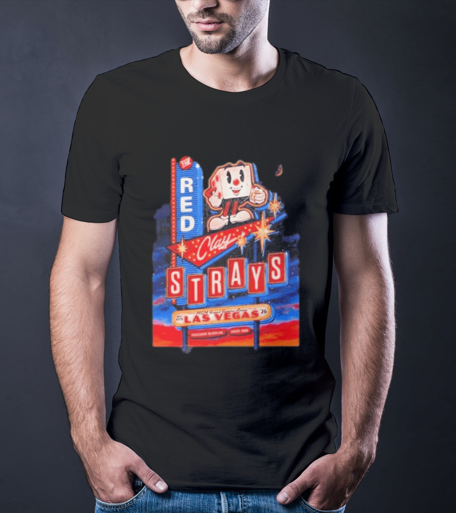 The Red Clay Strays MGM Grand Garden Arena Las Vegas December 5 2026 Neon Vintage Sign T-Shirt
