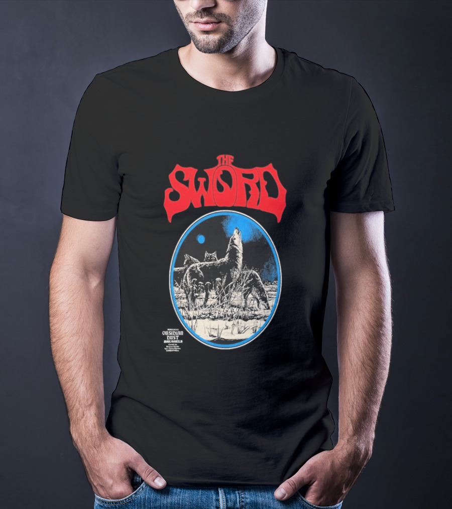 The Sword Brussels Belgium May 17 2026 Wolf Howling At Moon T-Shirt