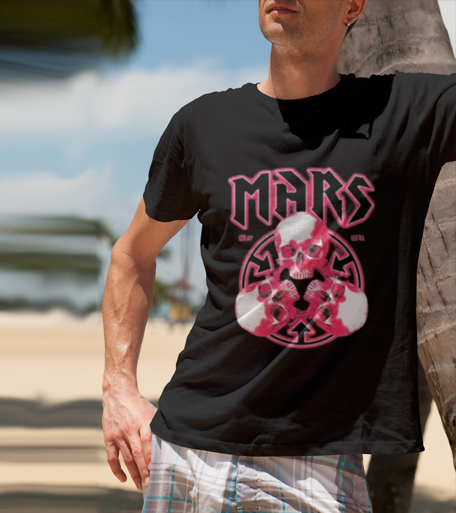 Thirty Seconds To Mars 2027 European Tour Red Skulls MARS T-Shirt