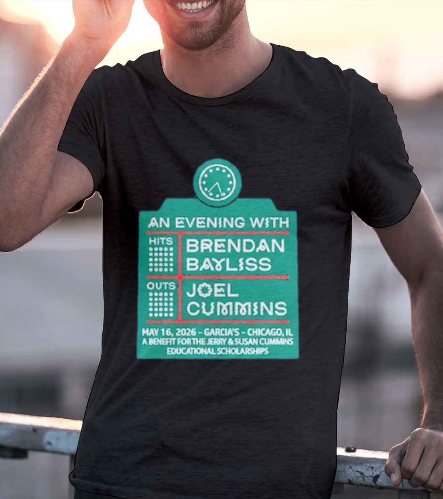 An Evening With Brendan Bayliss And Joel Cummins Garcia's Chicago May 16 2026 Benefit Event T-Shirt