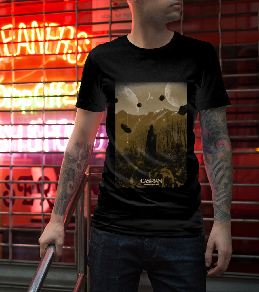 Caspian Zottegem Belgium Live At DunkFest 2026 Celestial Mountain Scene T-Shirt