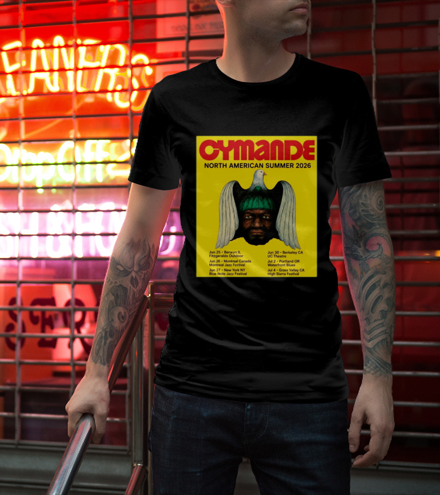 Cymande North American Summer 2026 Tour Dates And Locations T-Shirt