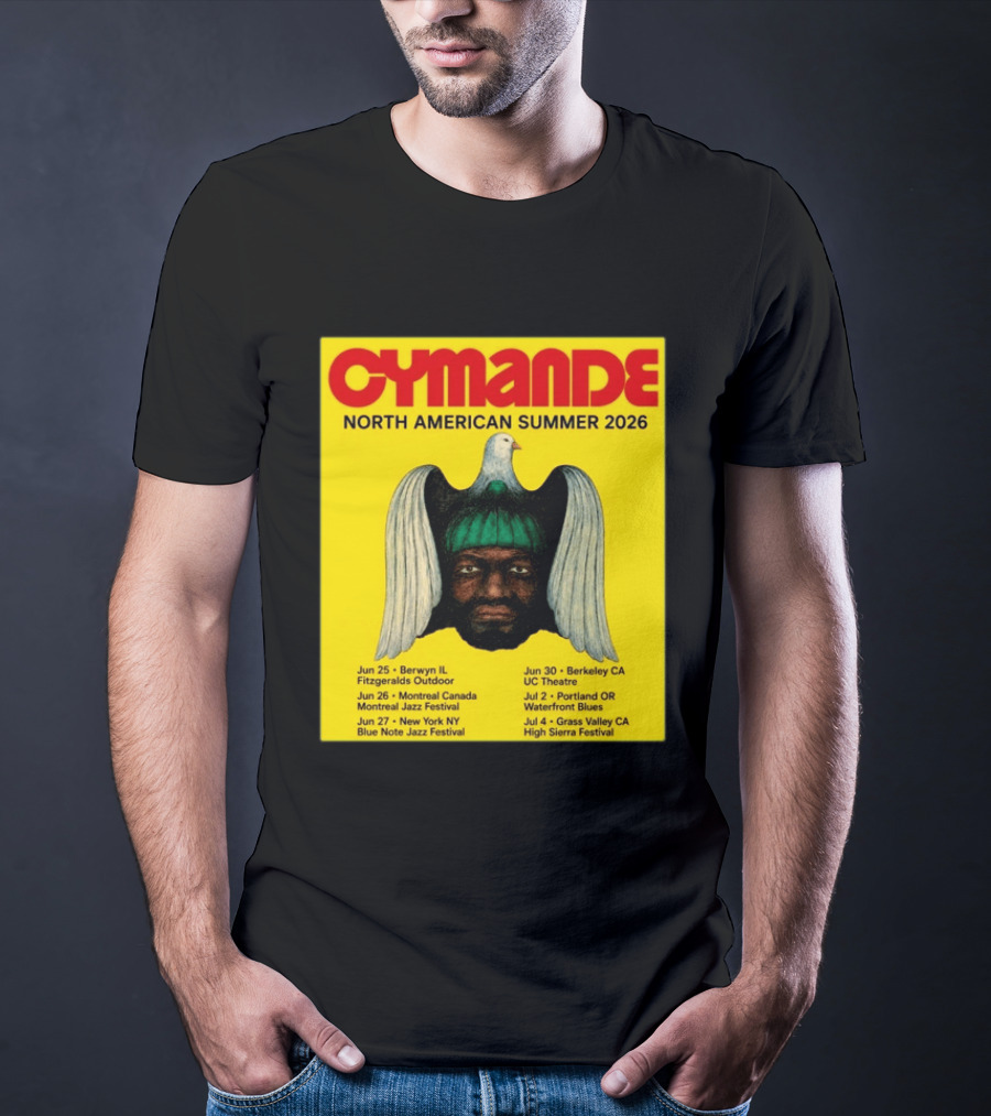 Cymande North American Summer 2026 Tour Dates And Locations T-Shirt