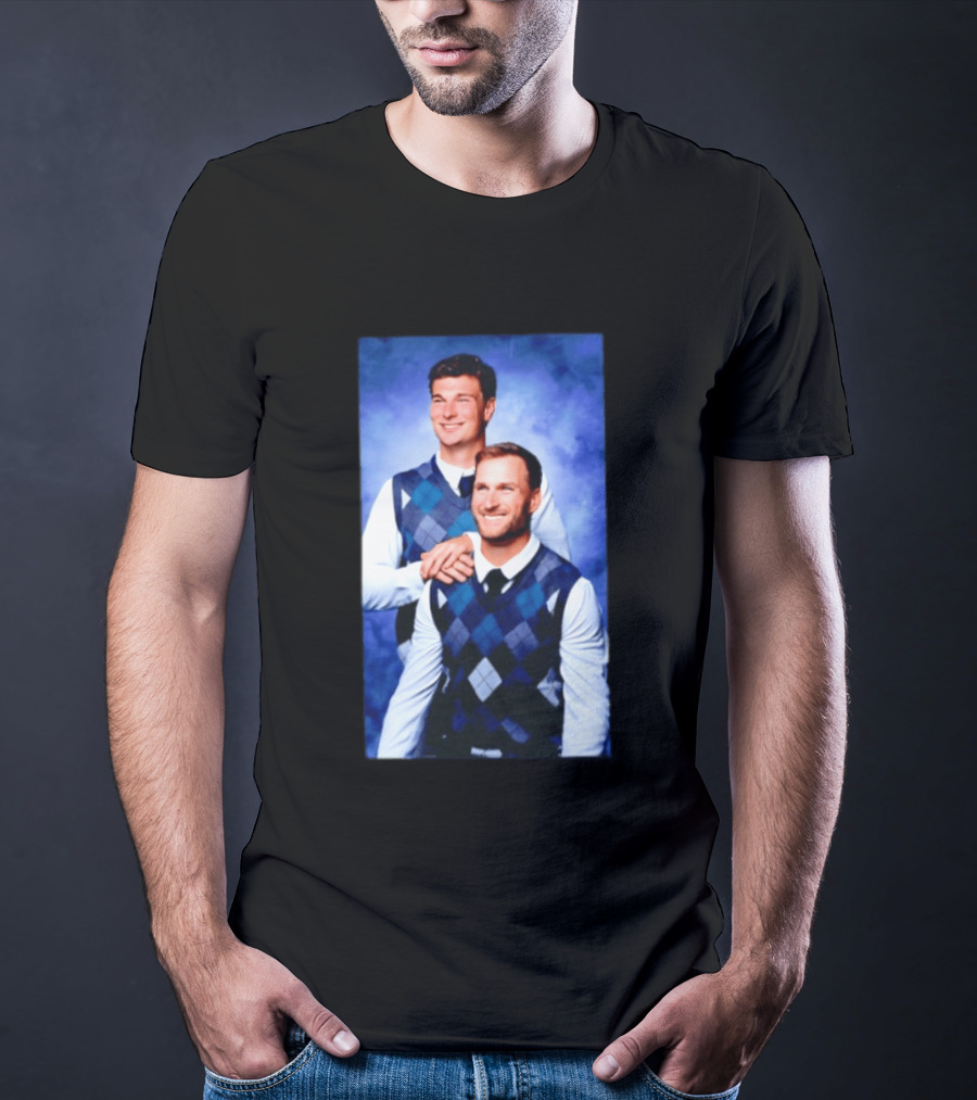 Kirk Cousins Fernando Mendoza Raiders Step Brothers Argyle Sweater Duo T-Shirt