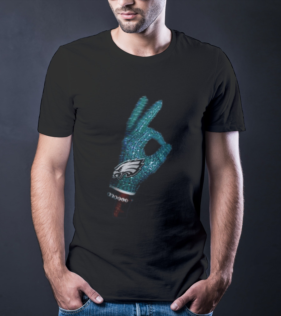 Drake Iceman Philadelphia Eagles Glove Gesture 2 Sided T-Shirt
