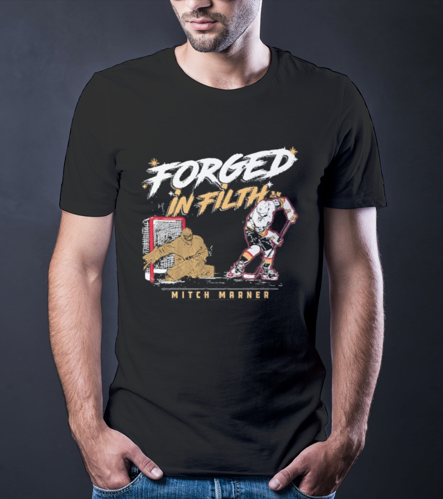 Forged In Filth Mitch Marner Hockey Player Motif T-Shirt