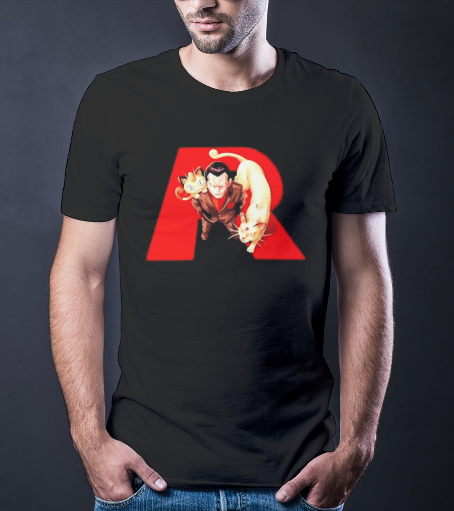Giovanni Team Rocket Meowth Persian Pokémon Anime Fanart T-Shirt