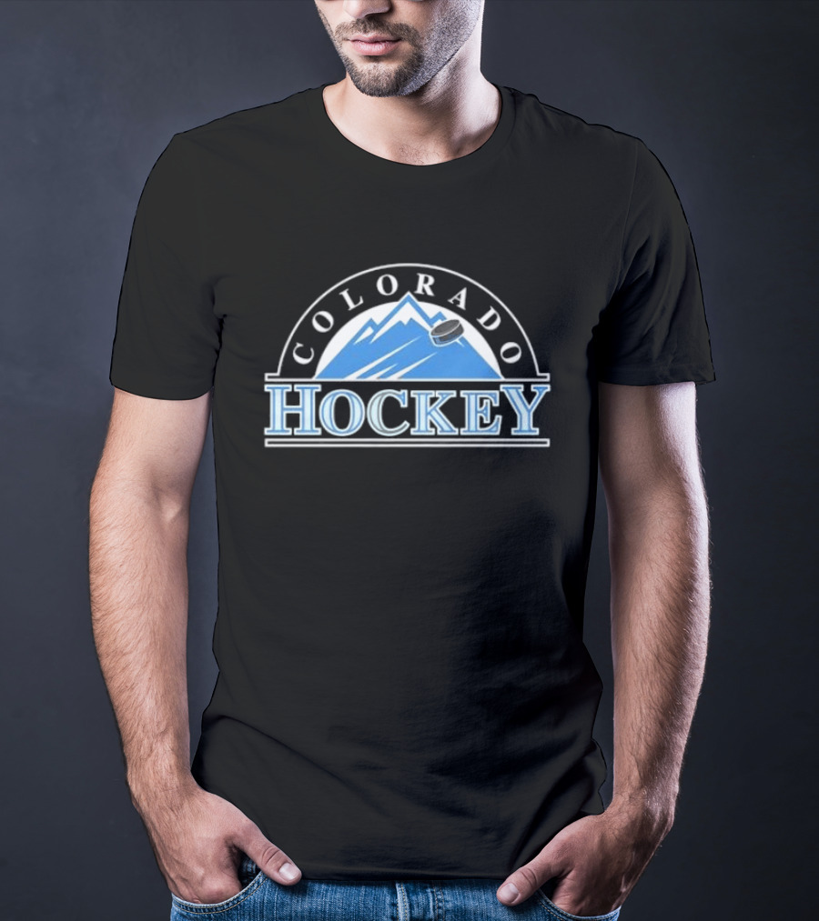 Colorado Avalanche Hockey Mountain Curve T-Shirt