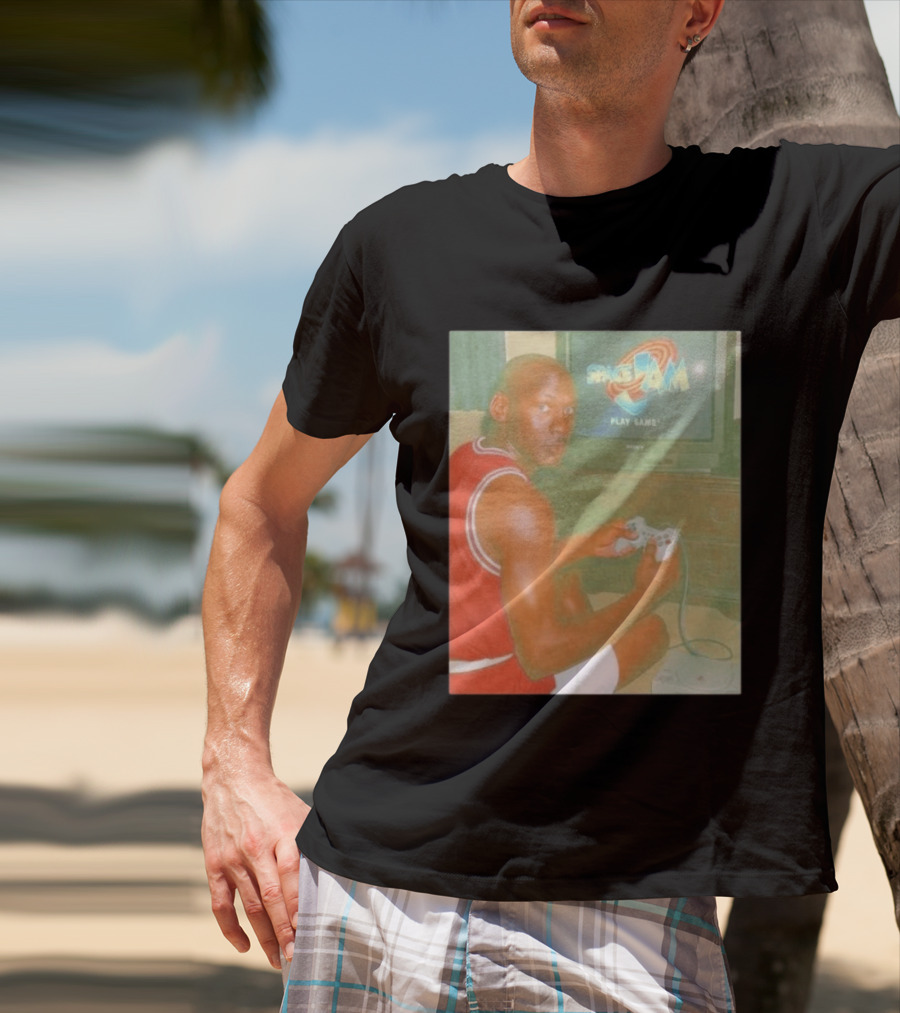 Space Jam Play Game Michael Jordan Gaming Scene T-Shirt